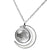 Sterling silver and crescent moon meteorite necklace