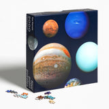 The Planets Puzzle - Front of Box with space puzzle pieces