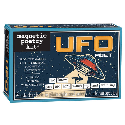 UFO Poet Magnetic Poetry Kit - Word Magnet Space Alien Gift