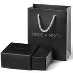 Genuine Moon Meteorite Dust Silver Necklace - Swaying Crescent
