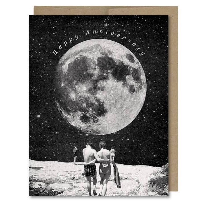 Artery8 Magical Full Moon Stars Greeting Card - Blank Inside, 17.5x12.5cm, Luxury Art Paper, For Birthdays & Special Occasions