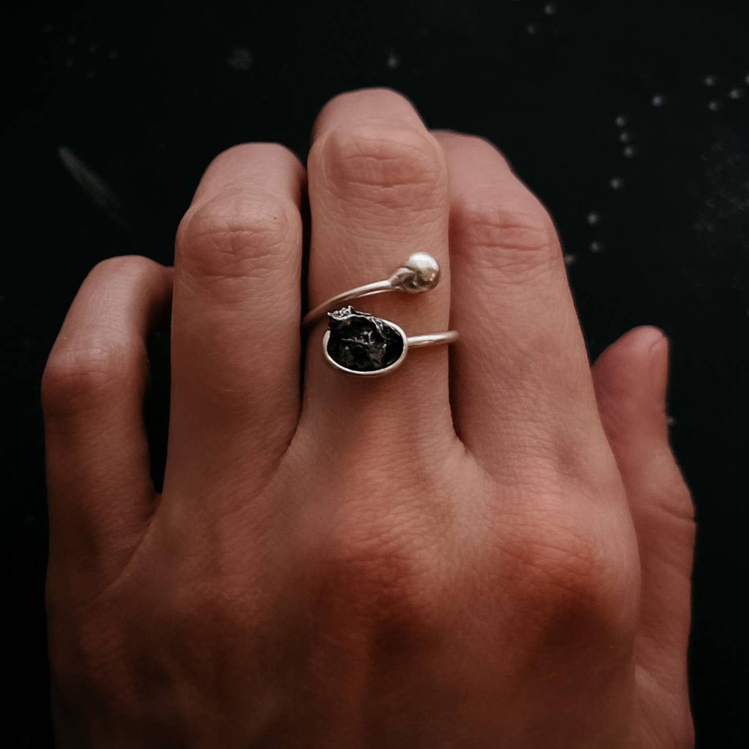 Custom Meteorite Glowstone Ring | Patrick Adair Designs