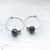 Earth and Moon beaded jasper hoop earrings