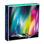 500 piece aurora borealis puzzle with space photo by Galison